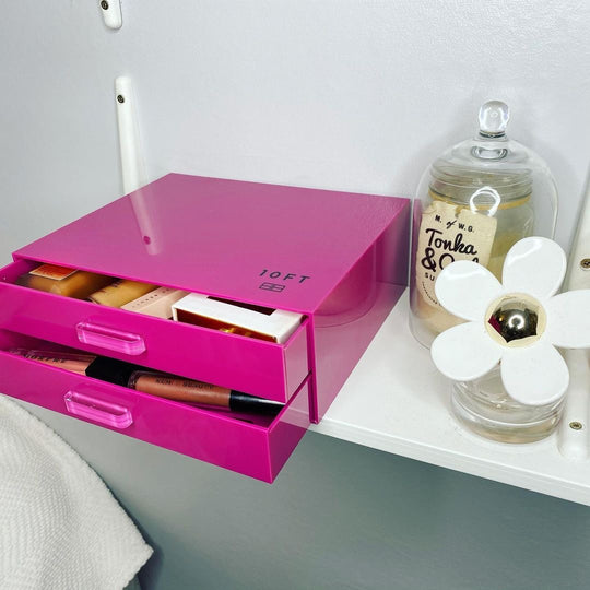 How do you store a lot of makeup in a small space?
